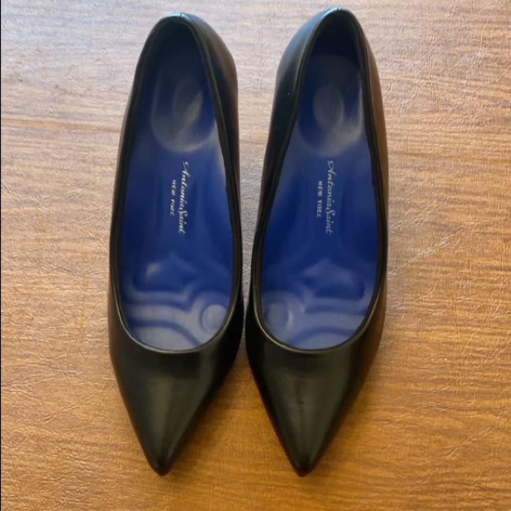 Antonio Saint NY Black Comfort Heels Size 8